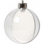 Decoratieve bal - transparant - 8 cm - 5 st
