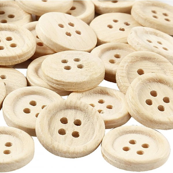 Houten knopen - 23 mm - 30 st