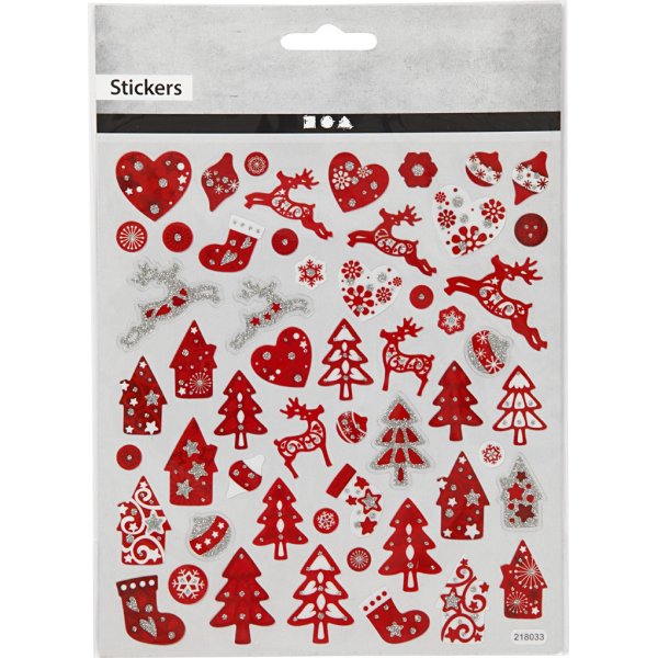 Stickers - rood/witte kerst Stickers - rood/witte kerst