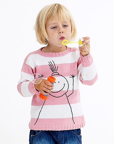 Breipatroon - Gebreide trui met stokfiguur en muts (12026-N)