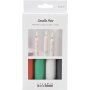 Lichtpennen - Zwart, groen, lichtgrijs, rood - 4 x 30 ml