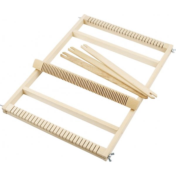 Stoffen frame met shuttles - Hout