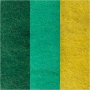 Gekaarde wol - groen/turkoois harmonie - 3 x 10 gr