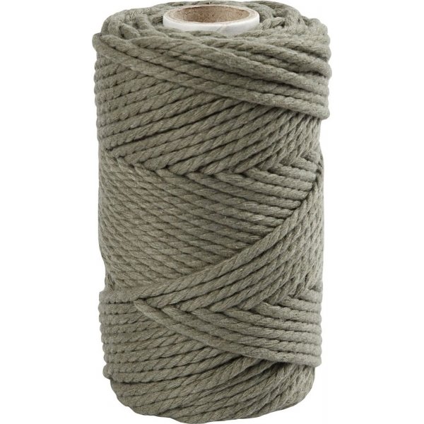 Macramgaren - mosgroen - 4 mm - 55 m