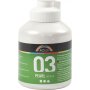Schoolverf Acryl - Metallic - wit - 500 ml