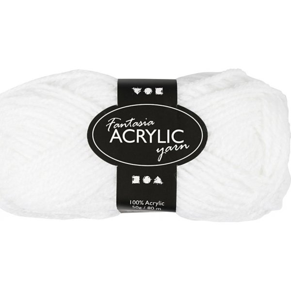 Fantasia Acrylgaren - wit - 50 gr