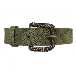 Damesriem van krokodillenleer - Groen - 90 cm Damesriem van krokodillenleer - Groen - 90 cm