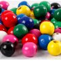Houten kralen - rond - gemengde kleuren - 22 gr