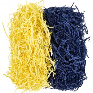 Papierstroken 25-30 cm x 3 mm Donkerblauw/Geel 2x50 g Papierstroken 25-30 cm x 3 mm Donkerblauw/Geel 2x50 g