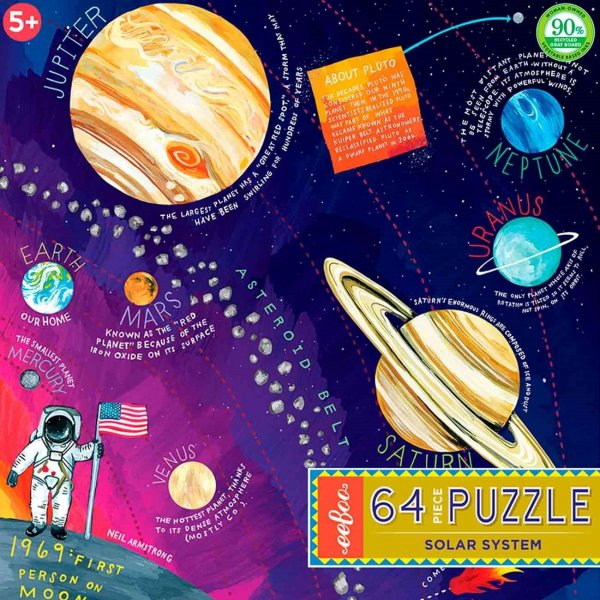 Puzzel 64 stukjes - Het zonnestelsel
