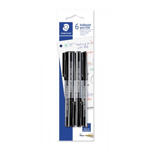 Inktpen Stick M Zwart - 6 Pennen