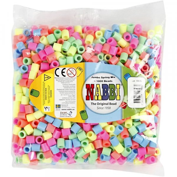NABBI Tube kralen Jumbo 1000 st - Pastelkleuren
