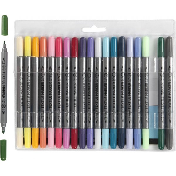 Textielstiften - complementaire kleuren - 20 st