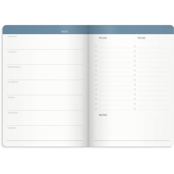 Weekplanner ongedateerd - Blauw