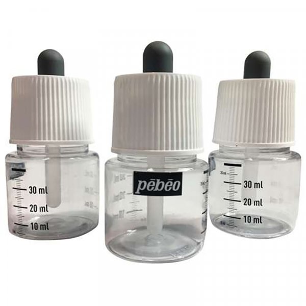 Plastic fles - Pebeo - Set van 3 lege plastic flessen van 45 ml