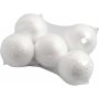 Piepschuim bolletjes - wit - 5 cm - 5 st