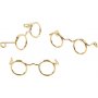 Mini Items - Bril - Goud - 25 mm