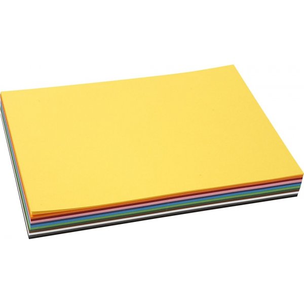 Creatief karton - gemengde kleuren - A4 - 12x10 st