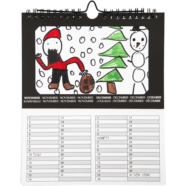 Eeuwigdurende kalender - 19 x 23 cm - 6 st Eeuwigdurende kalender - 19 x 23 cm - 6 st