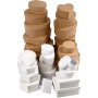 Papaskar - bruin - wit - 30 st