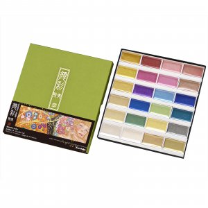 ZIG Gansai Tambi aquarelverf, 24 metallic kleuren. ZIG Gansai Tambi aquarelverf, 24 metallic kleuren.
