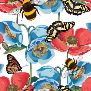 Patroonjersey 145 cm - Hommel - Makaonfjaril - Wit Patroonjersey 145 cm - Hommel - Makaonfjaril - Wit