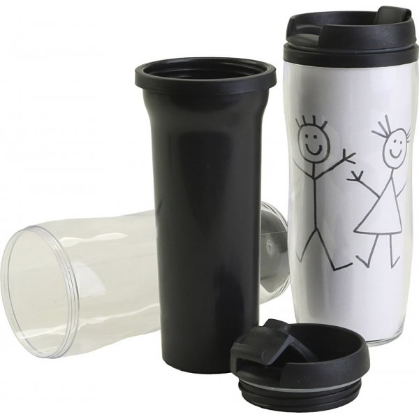 Thermosbeker met deksel, 12 st