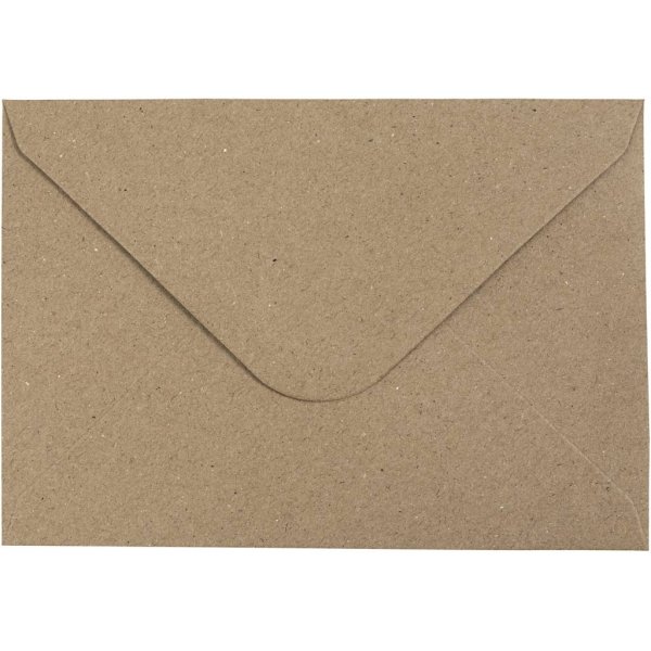 Gerecyclede envelop - naturel - 11,5 x 16 cm - 50 st