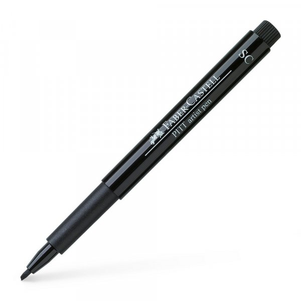 Tekenpen PITT Artist Soft Chisel 1-3mm Zwart