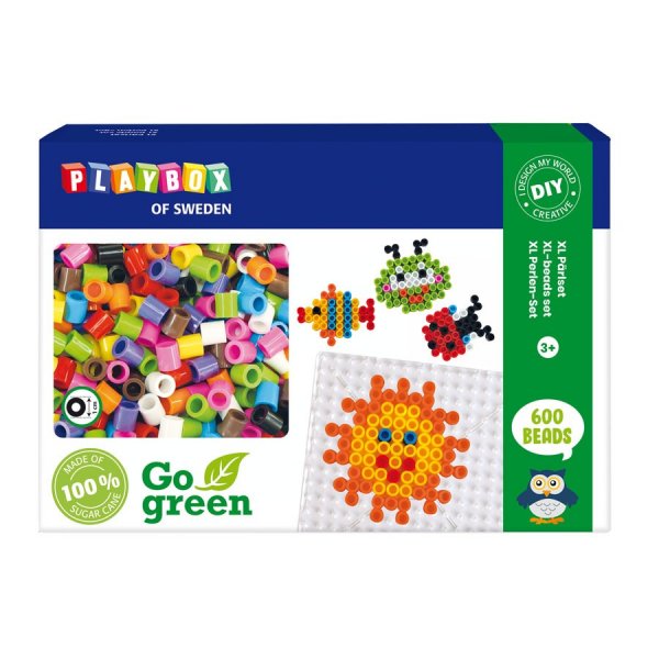 Parelset XL-Beads Buiskralen "I'm Green" - 600 st