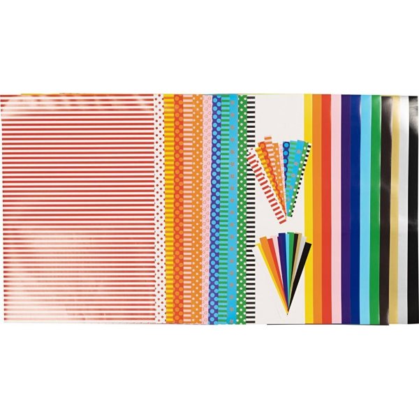 Glanzend papier - set stroken en vellen