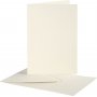 Ansichtkaart met envelop - gebroken wit - 10,5 x 15 cm - 10 st