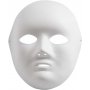 Kartonnen volgemasker - wit - 10 st