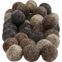 Wolkralen - natuurlijke kleuren - 64 st