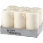 Bloklamp - gebroken wit - 50 mm - 6 st