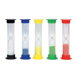 Mini zandloper 9 cm - 30 seconden tot 10 minuten Mini zandloper 9 cm - 30 seconden tot 10 minuten