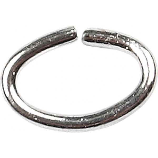 Ovale ringen - verzilverd - 50 st