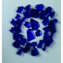 MosaixSoft - glasmozaek 8 - 25 mm - blauw 200 g ~ 140 st.
