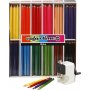 Colortime Kleurpotloden + puntenslijper - gemengde kleuren 12 x 12 st