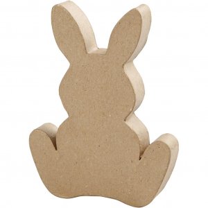 Haas van papier-mach� - hoogte 18 cm