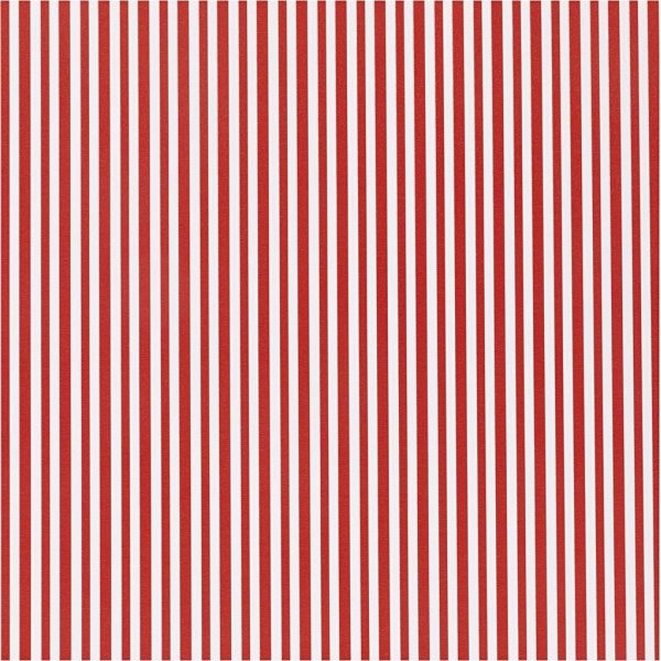 Cadeaupapier - rood/wit - Strepen - 100 m