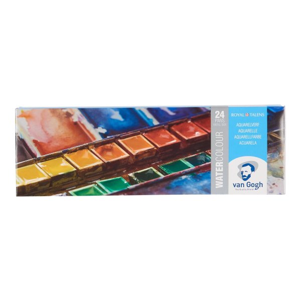 Van Gogh aquarelset in metalen doosje ½ kopje (24 kleuren) Van Gogh aquarelset in metalen doosje ½ kopje (24 kleuren)