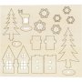 Doe-het-zelf houten figuren - huizen - hout - herten