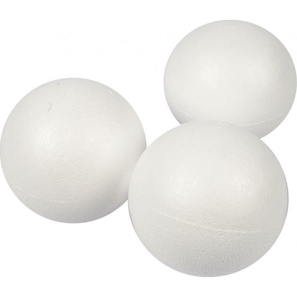 Piepschuim bolletjes - wit - 8 cm - 25 st