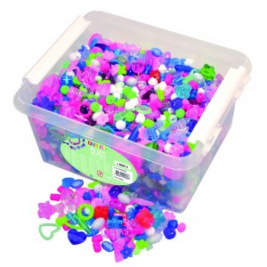 Plastic kralen aan de achterkant Plastic kralen aan de achterkant