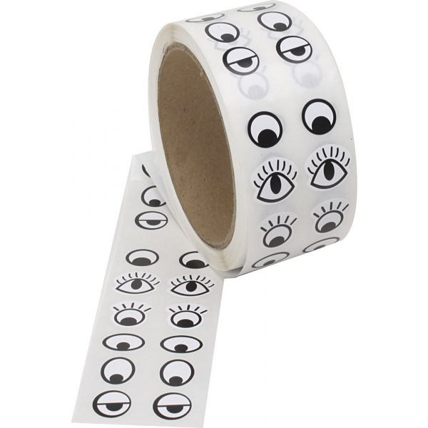 Lijmogen - zwart - wit - 2000 st Lijmogen - zwart - wit - 2000 st