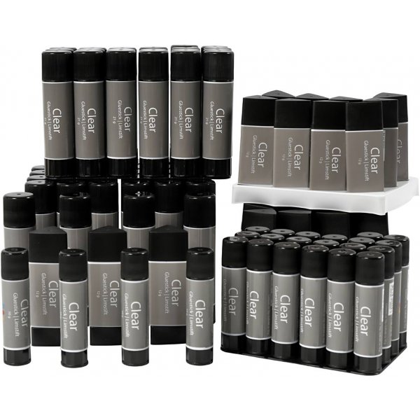 Transparante lijmstiften - diverse maten - 96 st Transparante lijmstiften - diverse maten - 96 st