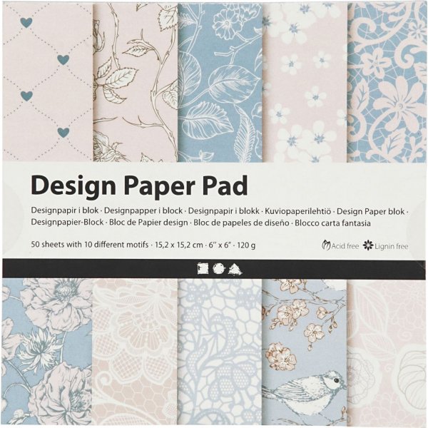 Designpapier - roze - 50 vellen