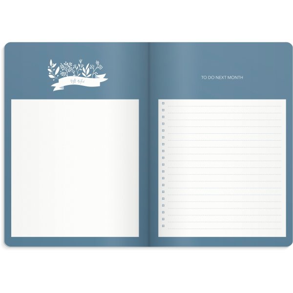 Weekplanner ongedateerd - Blauw
