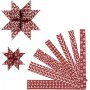 Sterstroken - rood - wit - 6,5+11,5 cm - 60 stroken